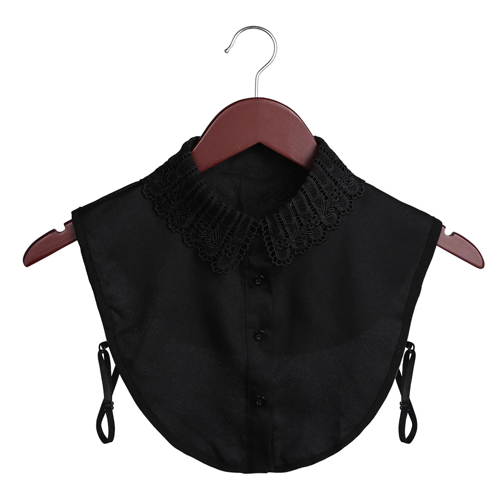 New Fake Collar Blouse for Women Vintage Detachable Shirt Collar Lace False Collar Lapel Blouse Top Women Clothes Accessories