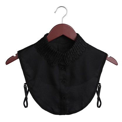 New Fake Collar Blouse for Women Vintage Detachable Shirt Collar Lace False Collar Lapel Blouse Top Women Clothes Accessories