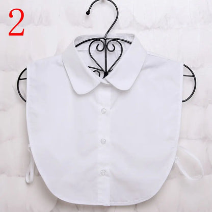 New Fake Collar Blouse for Women Vintage Detachable Shirt Collar Lace False Collar Lapel Blouse Top Women Clothes Accessories