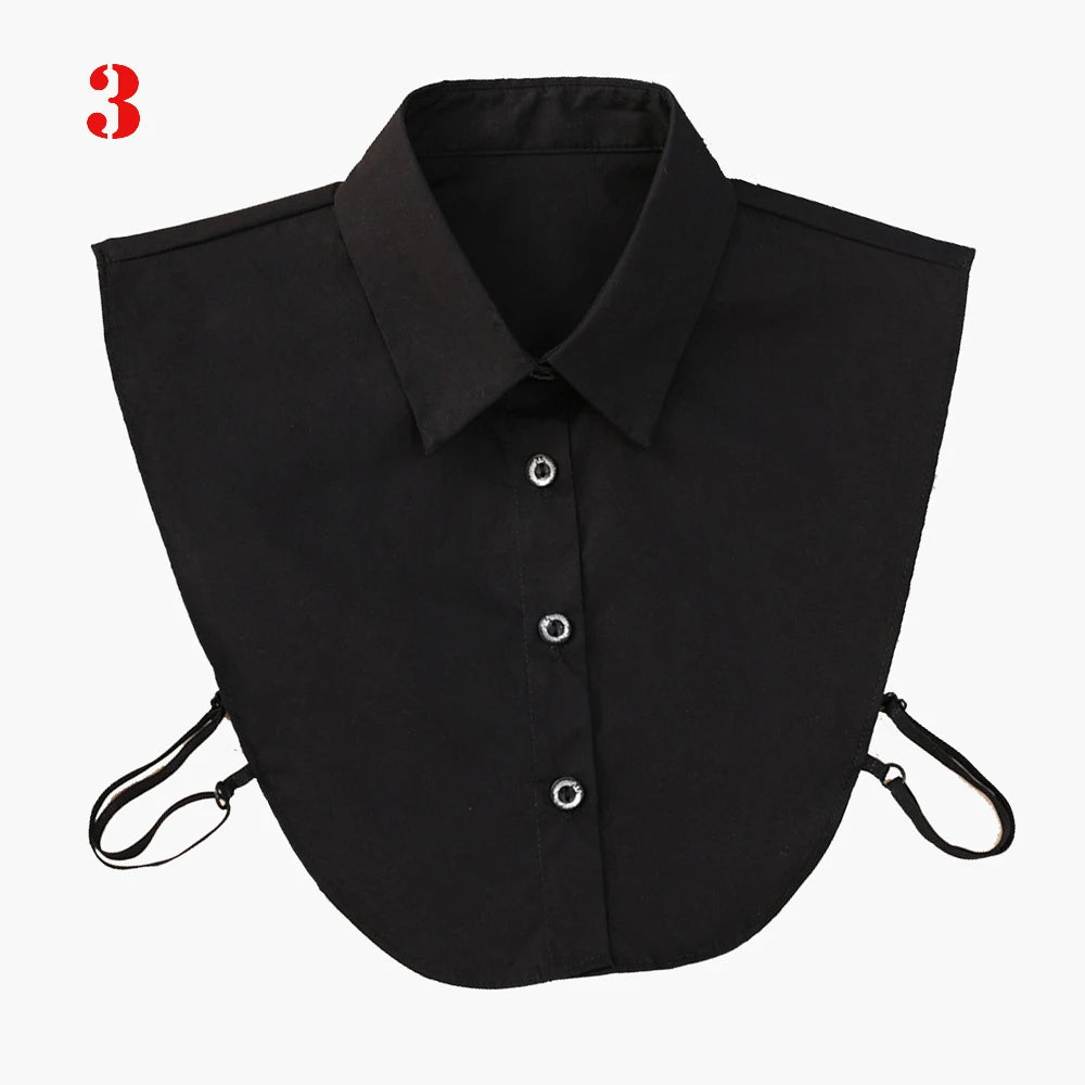 New Fake Collar Blouse for Women Vintage Detachable Shirt Collar Lace False Collar Lapel Blouse Top Women Clothes Accessories