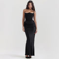 Slim Tube Top Long Dress Sexy Fashion Bandeau Backless Party Evening Dresses for Women Clothing