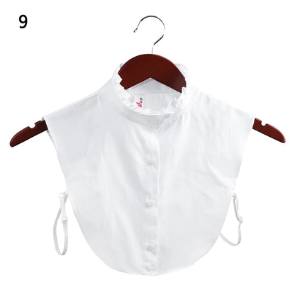 New Fake Collar Blouse for Women Vintage Detachable Shirt Collar Lace False Collar Lapel Blouse Top Women Clothes Accessories