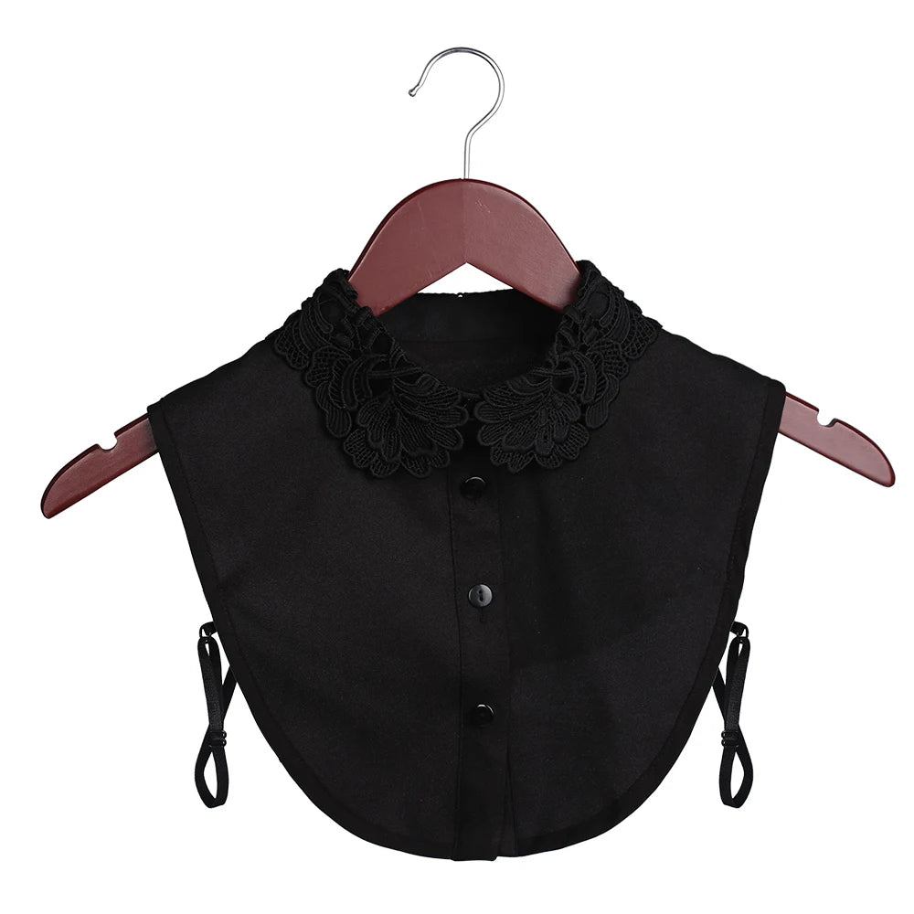 New Fake Collar Blouse for Women Vintage Detachable Shirt Collar Lace False Collar Lapel Blouse Top Women Clothes Accessories
