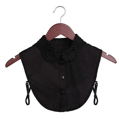 New Fake Collar Blouse for Women Vintage Detachable Shirt Collar Lace False Collar Lapel Blouse Top Women Clothes Accessories