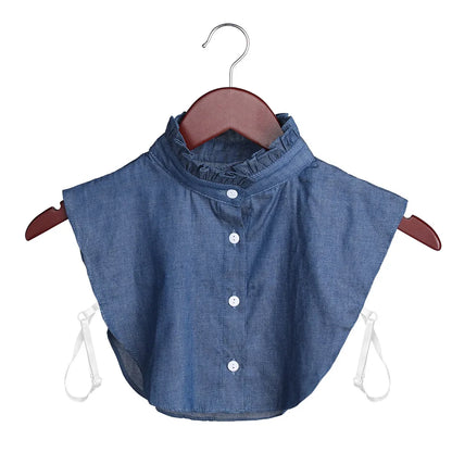 New Fake Collar Blouse for Women Vintage Detachable Shirt Collar Lace False Collar Lapel Blouse Top Women Clothes Accessories