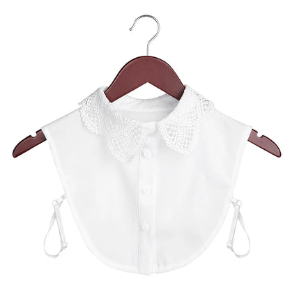 New Fake Collar Blouse for Women Vintage Detachable Shirt Collar Lace False Collar Lapel Blouse Top Women Clothes Accessories