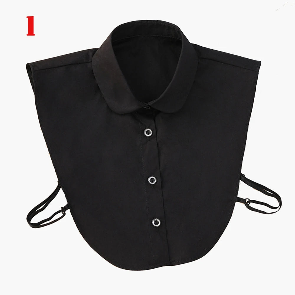 New Fake Collar Blouse for Women Vintage Detachable Shirt Collar Lace False Collar Lapel Blouse Top Women Clothes Accessories