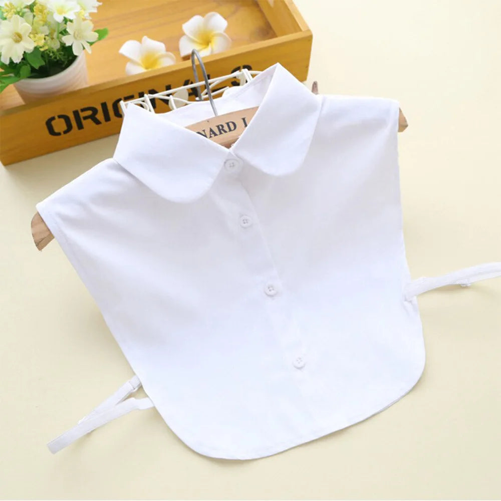 New Fake Collar Blouse for Women Vintage Detachable Shirt Collar Lace False Collar Lapel Blouse Top Women Clothes Accessories