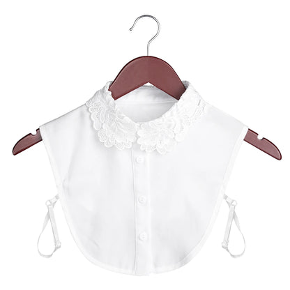 New Fake Collar Blouse for Women Vintage Detachable Shirt Collar Lace False Collar Lapel Blouse Top Women Clothes Accessories