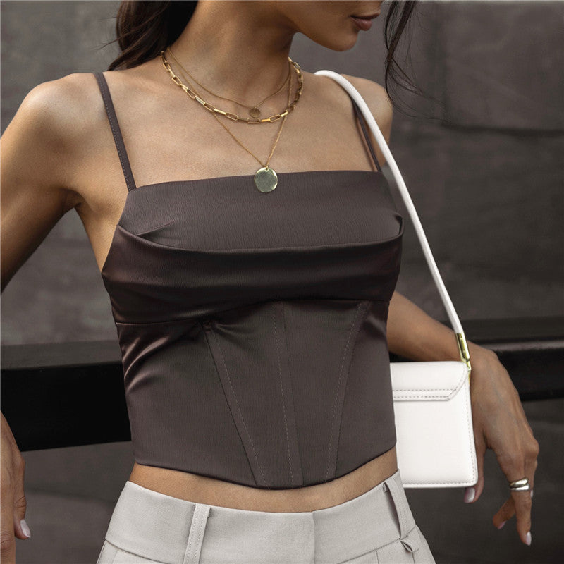 Fashion Suspenders Bottoming Vest for Women