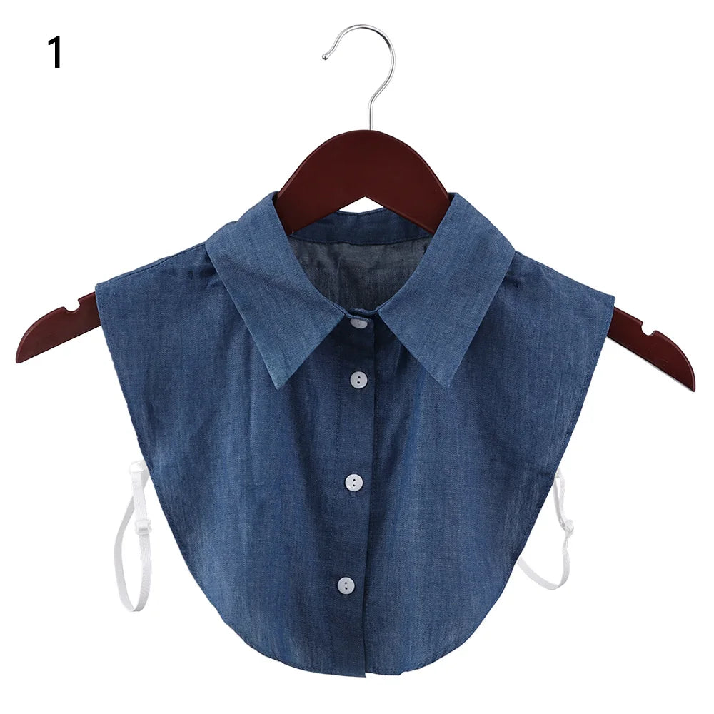 New Fake Collar Blouse for Women Vintage Detachable Shirt Collar Lace False Collar Lapel Blouse Top Women Clothes Accessories