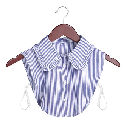 New Fake Collar Blouse for Women Vintage Detachable Shirt Collar Lace False Collar Lapel Blouse Top Women Clothes Accessories