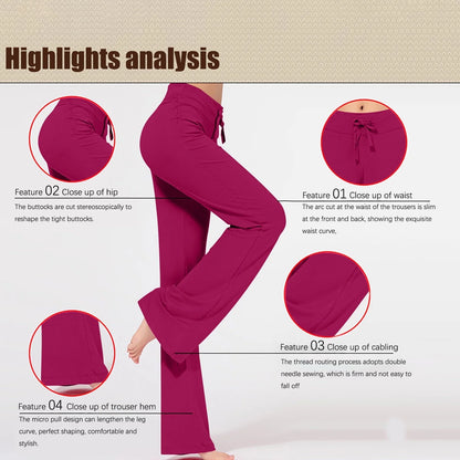 Aoujea up to 50% off plus Size Yoga Pants Women Loose High Waist Wide Leg Workout Out Leggings Casual Trousers