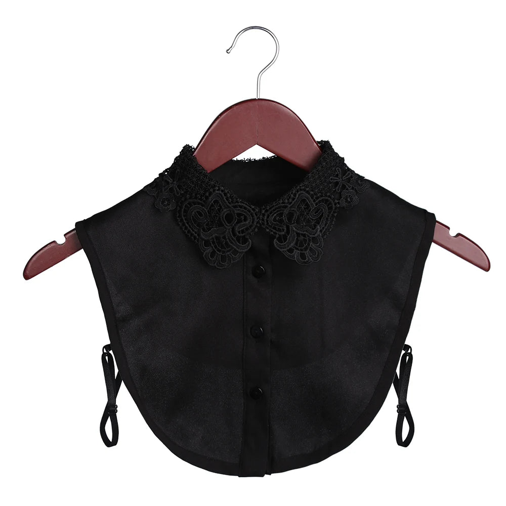 New Fake Collar Blouse for Women Vintage Detachable Shirt Collar Lace False Collar Lapel Blouse Top Women Clothes Accessories