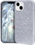 Compatible with Iphone 14 Case Bling Sparkle Cute Girls Women Protective Cases Cover for Iphone 14 6.1" 2022 (Silver)