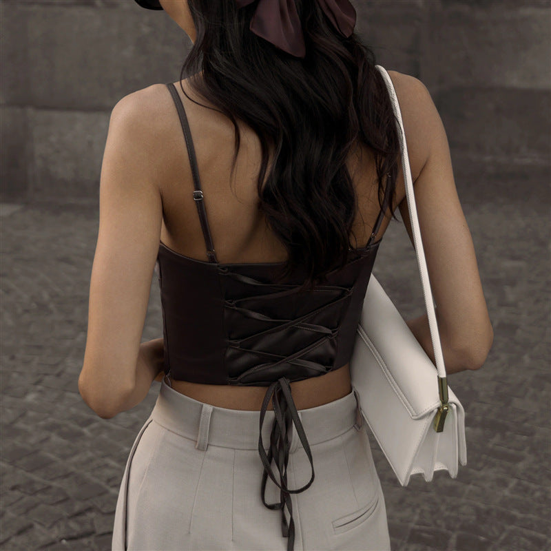 Fashion Suspenders Bottoming Vest for Women
