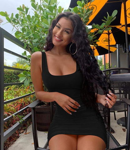 Women'S Casual Summer Sleeveless Mini Bodycon Tank Club Dress | Sexy