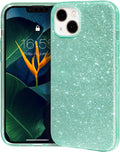 Compatible with Iphone 14 Case Bling Sparkle Cute Girls Women Protective Cases Cover for Iphone 14 6.1" 2022 (Green)