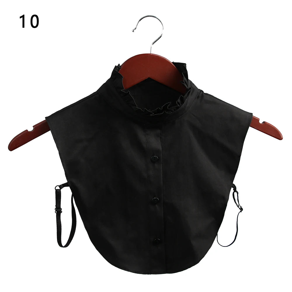 New Fake Collar Blouse for Women Vintage Detachable Shirt Collar Lace False Collar Lapel Blouse Top Women Clothes Accessories