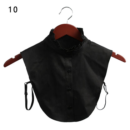 New Fake Collar Blouse for Women Vintage Detachable Shirt Collar Lace False Collar Lapel Blouse Top Women Clothes Accessories