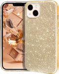 Compatible with Iphone 14 Case Bling Sparkle Cute Girls Women Protective Cases Cover for Iphone 14 6.1" 2022 (Gold)