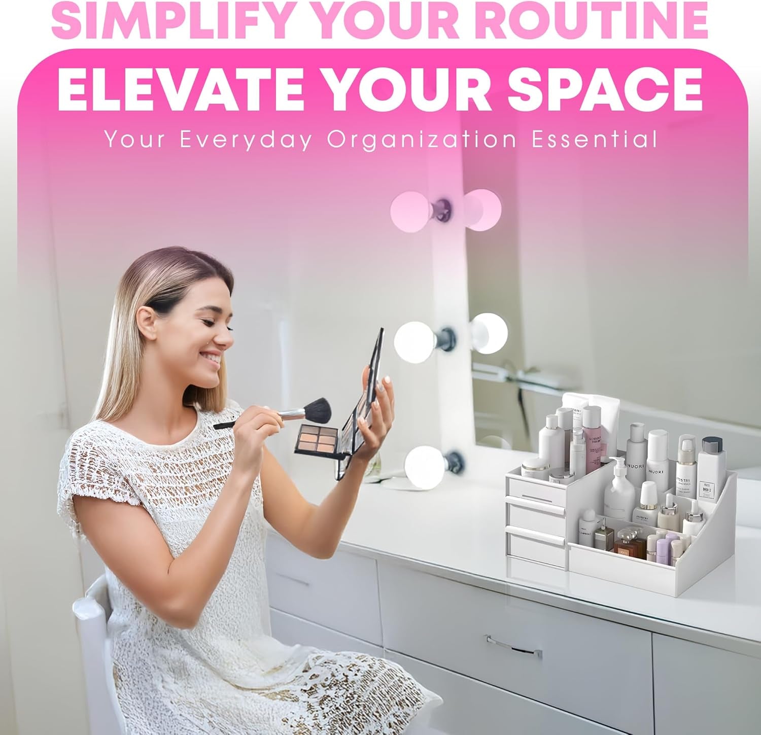 Makeup Organizer, Vanity Organizer, Makeup Organizer Countertop, Make up Organizers for Vanity, Skincare Organizers, Make up Storage Organizer
