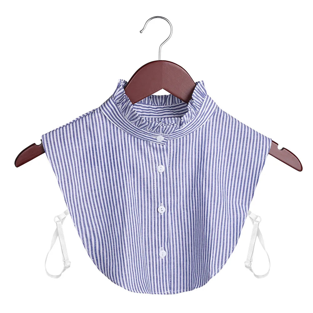 New Fake Collar Blouse for Women Vintage Detachable Shirt Collar Lace False Collar Lapel Blouse Top Women Clothes Accessories